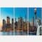 Designart - Evening New York City Skyline Panorama - Extra Large Canvas Art Print